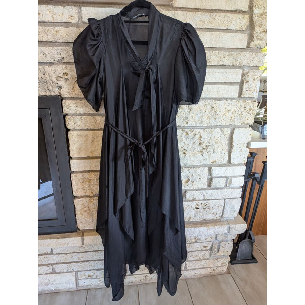 Women's Ban Xiaoxue Black Asymmetrical Dress US 4